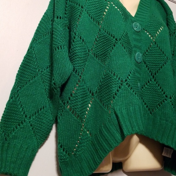 Chunky Oversized Hi Low Hem Knit Vintage 80s Style - Picture 2 of 6